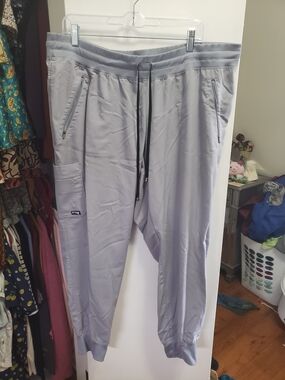 Grey's Anatomy Scrub Eden Joggers Light Gray Women's 2X